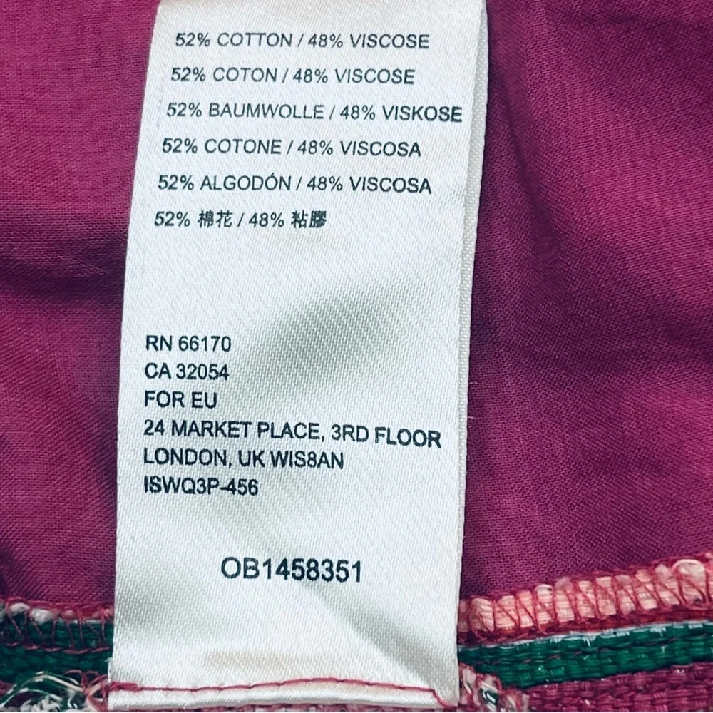 Free People La Paz Slim Festival Striped Crop Pants Size 0 - Picture 8 of 9